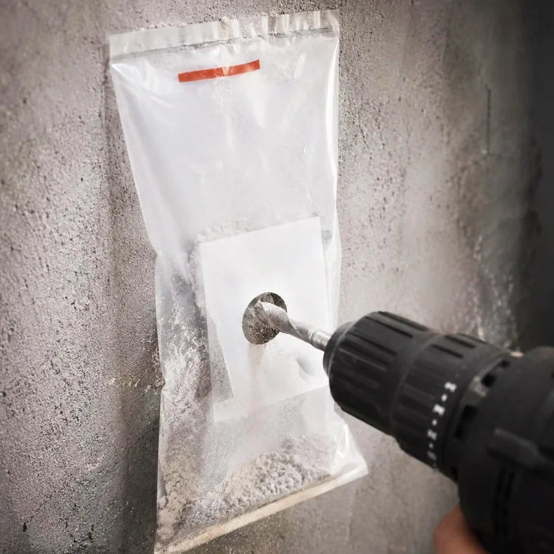 200/10PCS Electric Hammer Dust Bags Self-Adhesive Dustproof Collector Drilling Holes Dust Catcher Bags Power Tool Accessories Quake