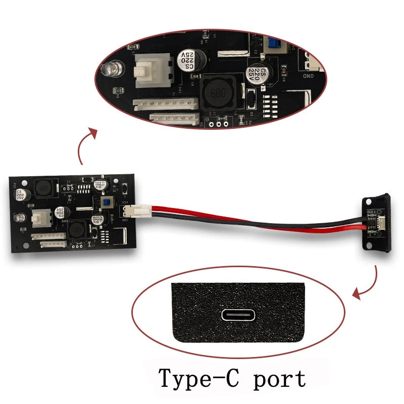 Plug and Play Type-C Interface Modification PS1 Thick Machine Replaces Power Board PS1 PSU Without Welding Quake black