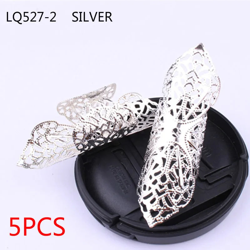 5Pcs Gold Hair Dread Braids Dreadlock Beads Adjustable Cuff Clip Round Vintage Hair Ring Fashion Styling Accessories Tools Quake NO.2