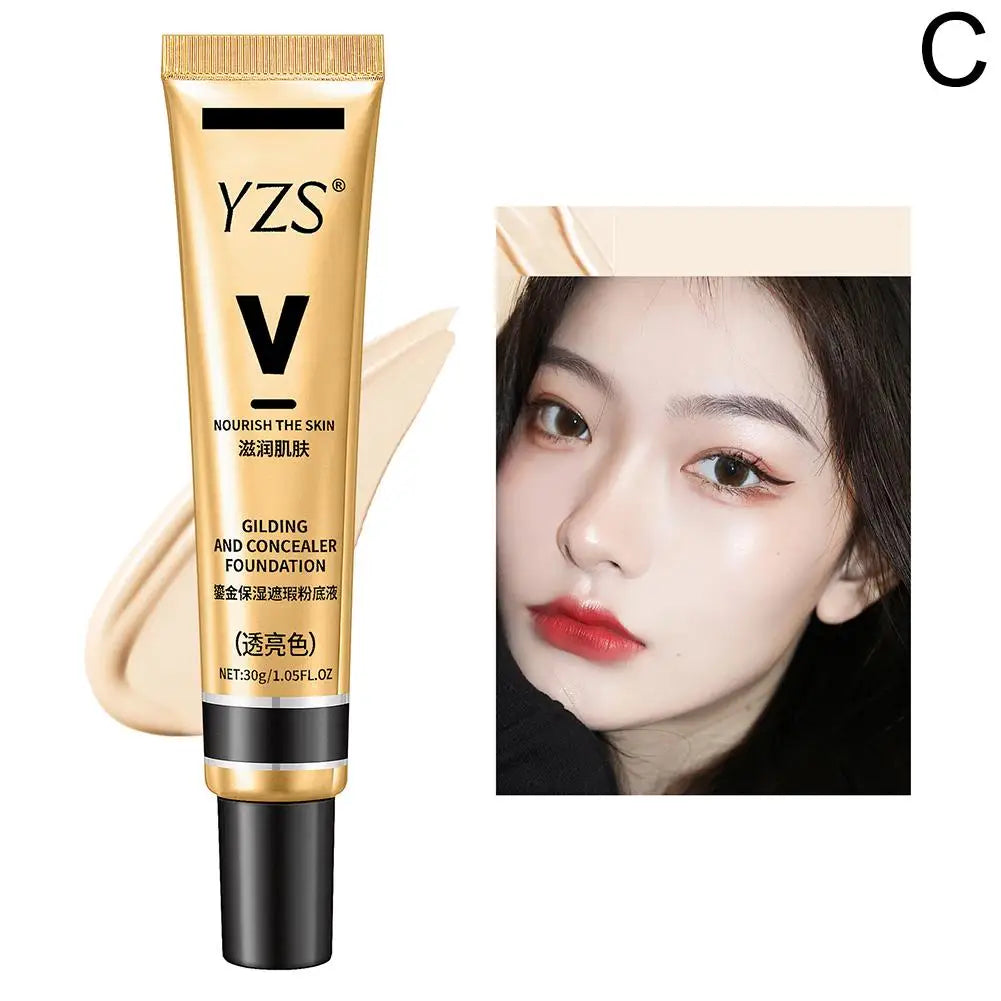 Natural Foundation Primer & Concealer - Waterproof Longwear Full Coverage Liquid Makeup Foundation Hydrating Blend, Moisturizing Quake 03 Bright white