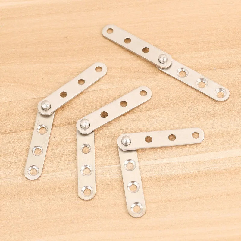 12/2PCS Stainless Steel Pivot Hinge Rotating Cabinet Door Invisible Hinge Upper and Lower Axis Hinges Furniture Hardware Tools Quake