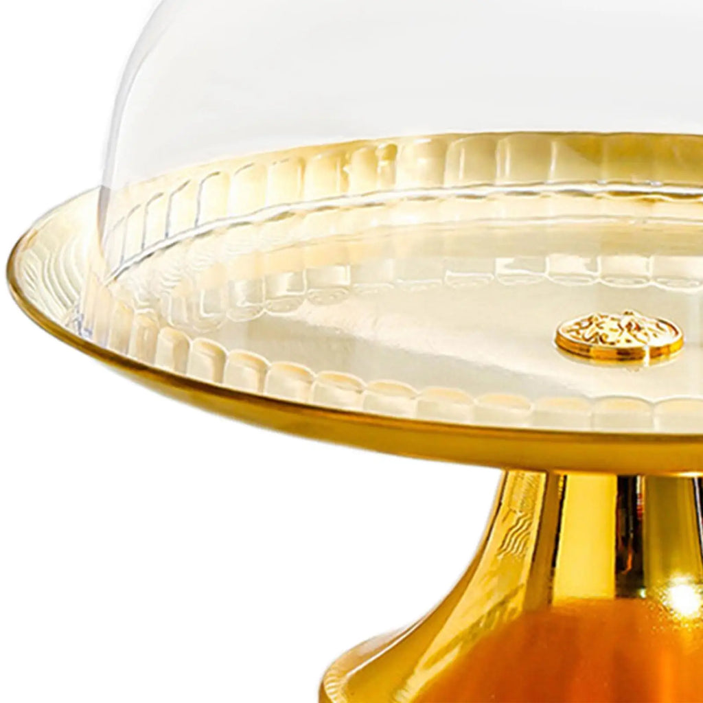 Cake Stand Decorative Multiuse Pedestal Covered Serving Platter with Dome for Muffins Holiday Treat Cupcakes Pastries Restaurant Quake