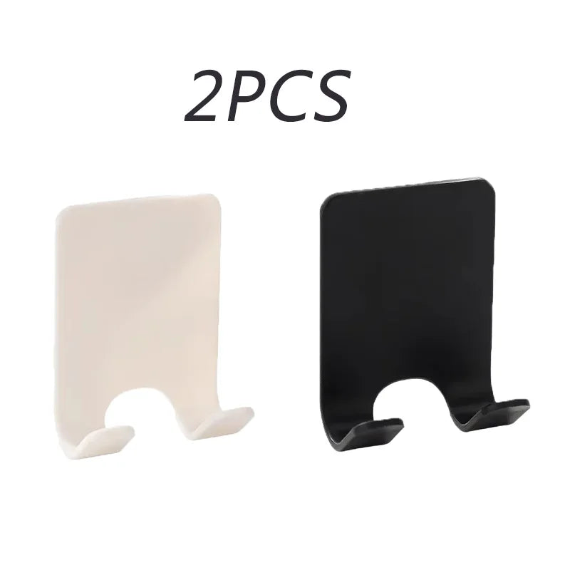 2/4PCS Plastic Shaver Holder Wall Mounted Adhesive Razor Hook Rack for Bathroom Shower - Strong Sticky No Drill Installation Quake M487 mix 2pcs