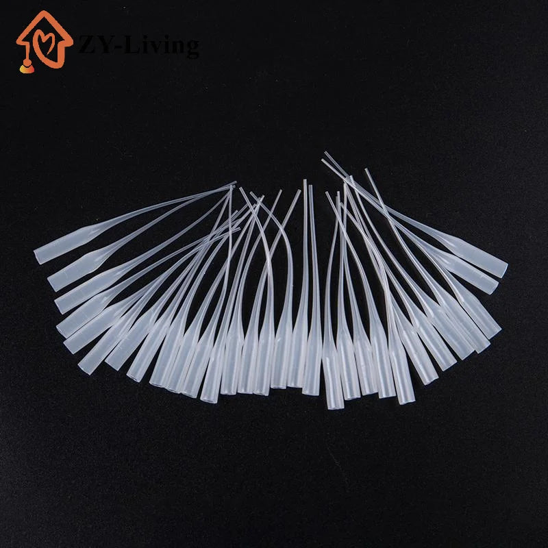 100pcs/lot 7cm Glue Tips Plastic Glue Micro-Tips Glue Extender Precision CA Glue Applicator Quake