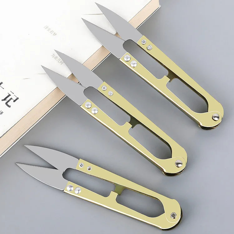 for Yarn Threads Fabric Craft Needlework Scissors DIY Sewing Supplies U Shape 1pcs Sewing Scissors Thread Cutter Quake