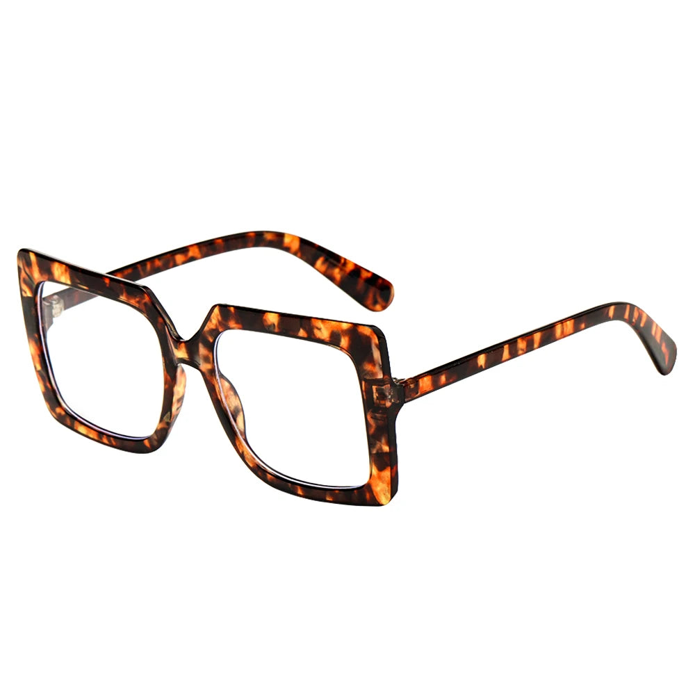 High-definition Anti Blue Light Glasses for Women Men Trendy Big Frame Office Computer Goggles Fashion Blue Ray Blocking Eyewear Quake leopard