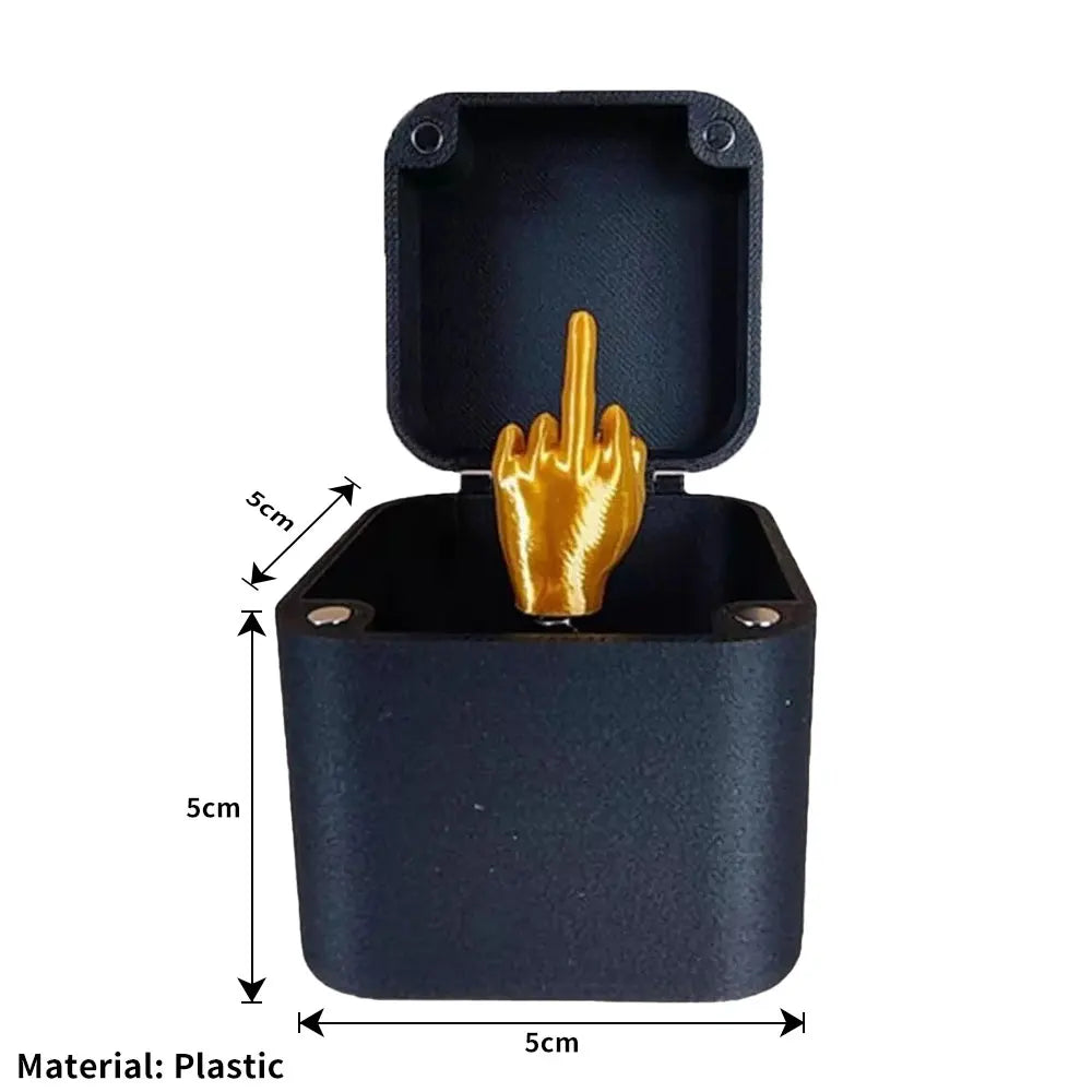 Love Rose Surprise Gift Boxs Christmas Fun Prank Gift Offices Desk Home Decor Valentine's Day Gift Decoration Toys Quake Middle finger 5x5x5cm