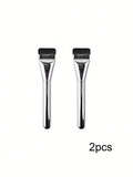 Foundation Brush with a Flat Blade-Shaped Head, Ultra-Thin and Traceless Liquid Foundation Brush, Flat Silicone Mask Brush, Makeup Tool Quake GRAY
