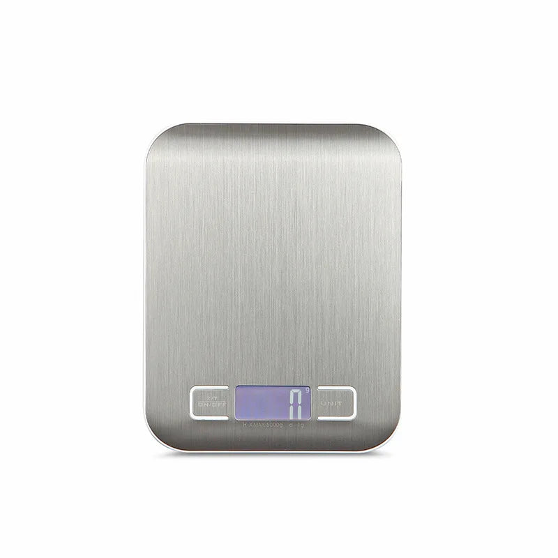 Digital Kitchen Scale LED Display 5kg/1g Stainless Steel Panel Electronic Scales Home Jewelry Food Snacks Weighing Baking Tools Quake 5kg-1g