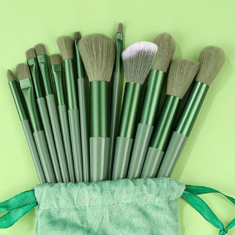 Makeup Brushes 8-29Pcs Makeup Kit Professional Women Cosmetic Soft Powder Brush Eyeshadow Foundation Full Set Travel Beauty Tool Quake 13pcs Green