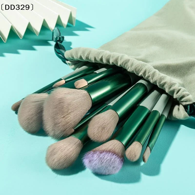 13Pcs Makeup Brush Set Full Function Cosmetic Brushes With Portable Storage Bag For Travel Daily Beauty Makeup〔DD329〕 Quake