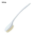 Creative Long Handle Bath Brush Soft Body Exfoliating Brush Bath Brush Back Rub Scrub Bathroom Wash Brush Tool Quake white
