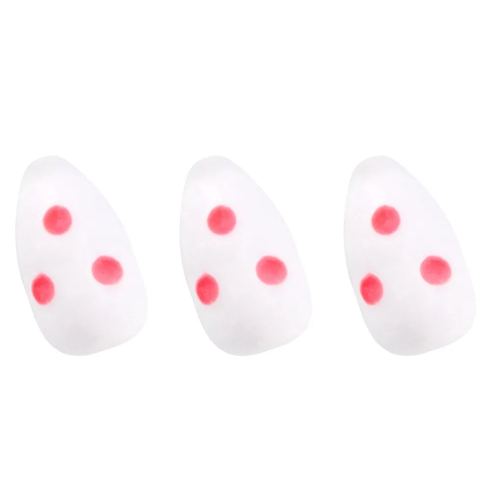 50pcs new Stoppers Rig Rigging Material Foam Floats Ball Beans Bottom Fishing Floats Beads Quake White-RedPot-M