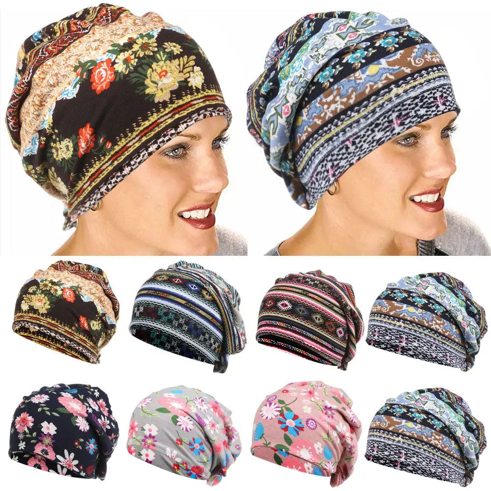 Sport Casual Soft Hair Loss Headscarf Sleep Caps Winter Warm Women Turban Hat Muslim Hijabs Head Wrap Chemo Hat Quake