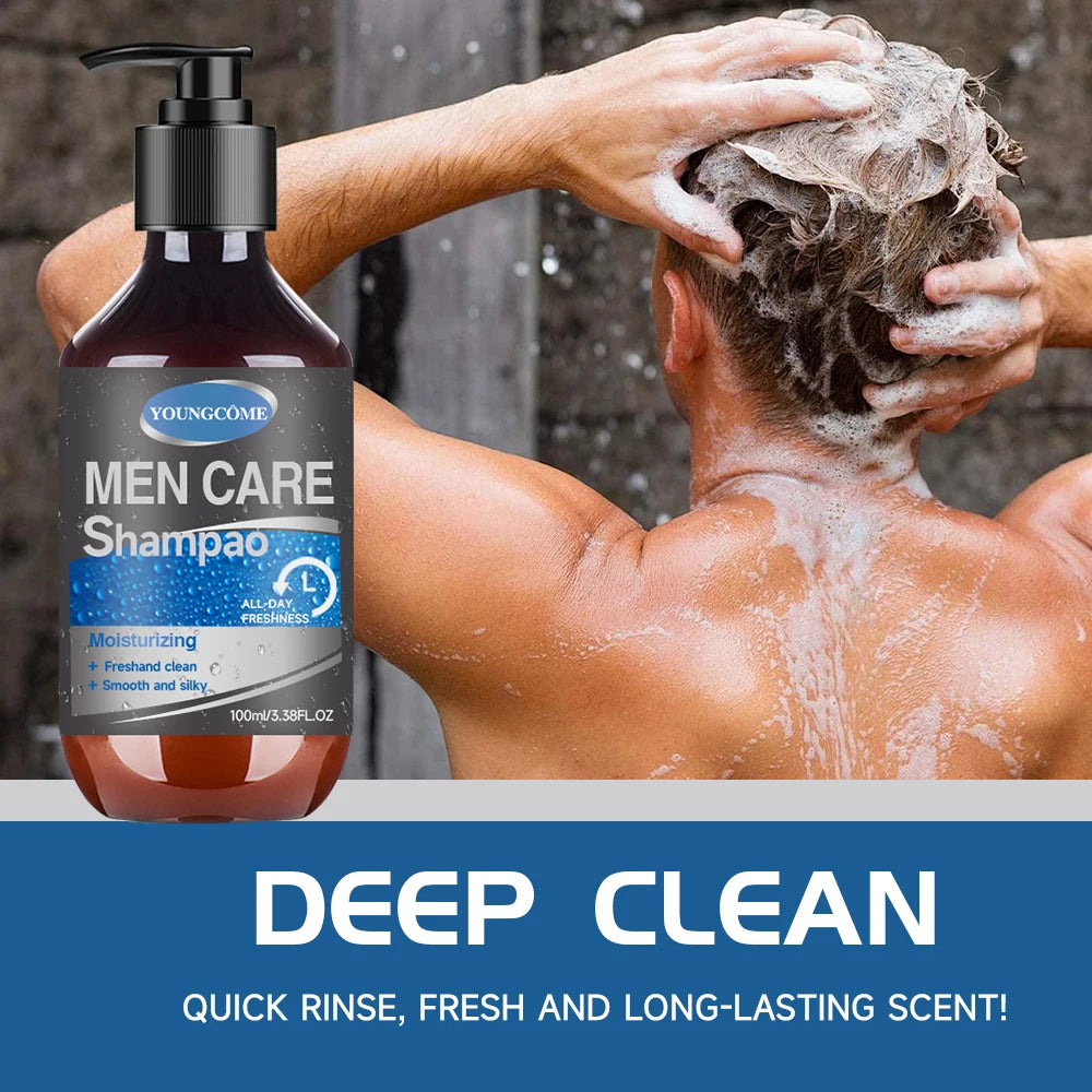 Men Hair Shampoo Hair Fall Control Boost Care Botanical Nourish Anti Dandruff Itch Relief Shampoo Treatment Quake
