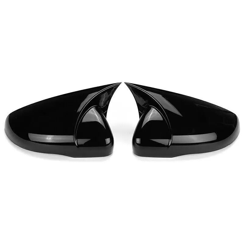 For VW Volkswagen Golf 6 MK6 GTI GTD 2009-2013 Car Rearview Side Mirror Cover Wing Cap Exterior Door Case Trim Carbon Fiber Look Quake Gloss Black