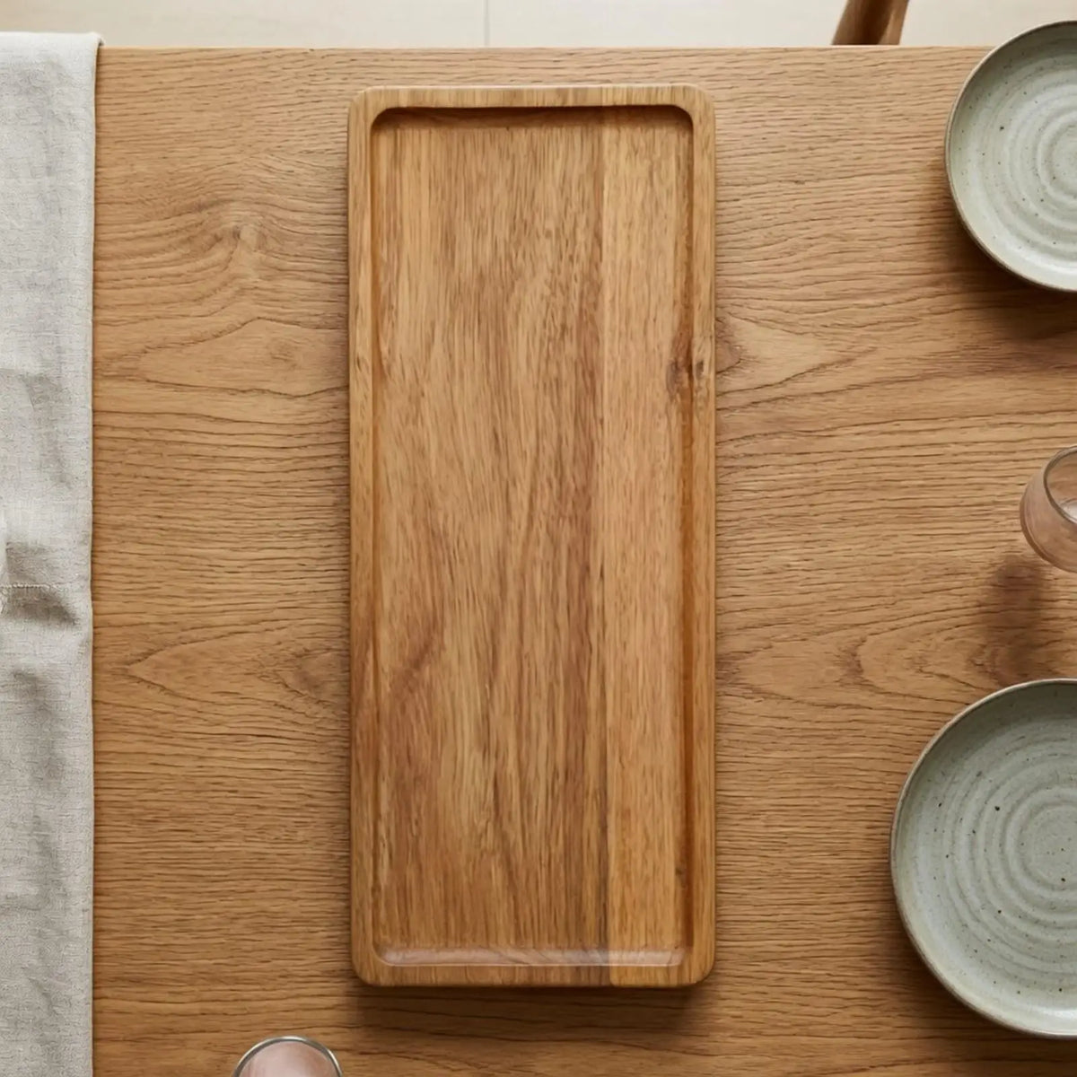 Lightweight Wood Serving Tray for Desserts and Drinks Smooth Grain Finish for Coffee Table Decor Elegant Kitchen Accessory Quake