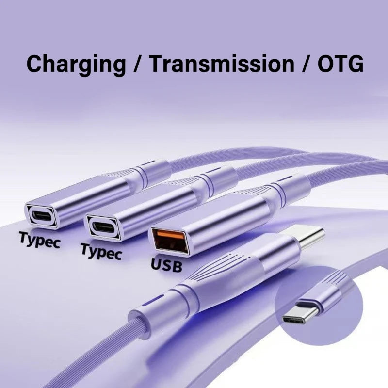 USB2.0 Type C 3 Port Converter 3 Devices and Data Transfer Adapter K1KF Quake
