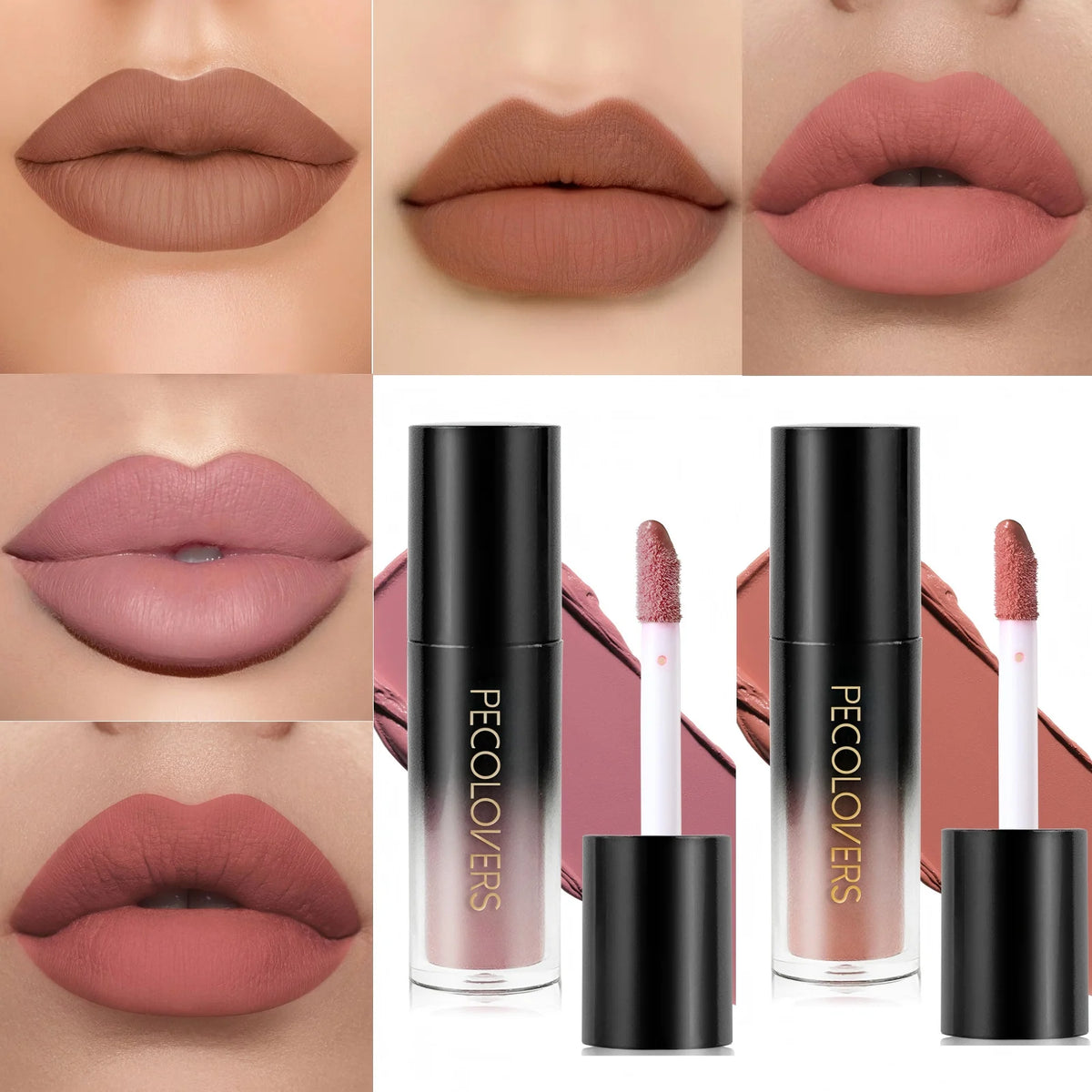 Multiple Colors Matte Velvet Lip Gloss, Waterproof Long-lasting Non-stick Cup,smooth Lipstick To Apply High Color Rendering Quake