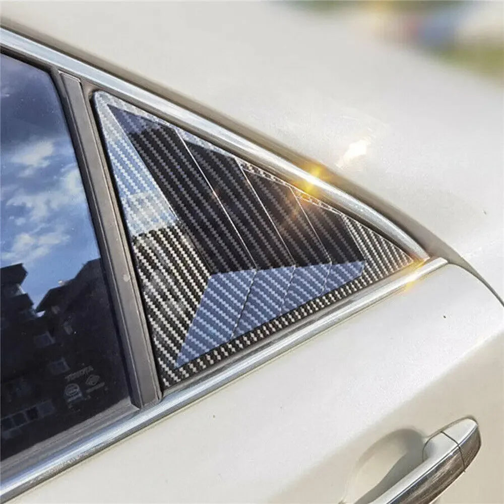 For Toyota Camry Sedan 2006-2011 Car Rear Louver Window Side Shutter Cover Trim Sticker Vent Scoop ABS Carbon Fiber Accessories Quake