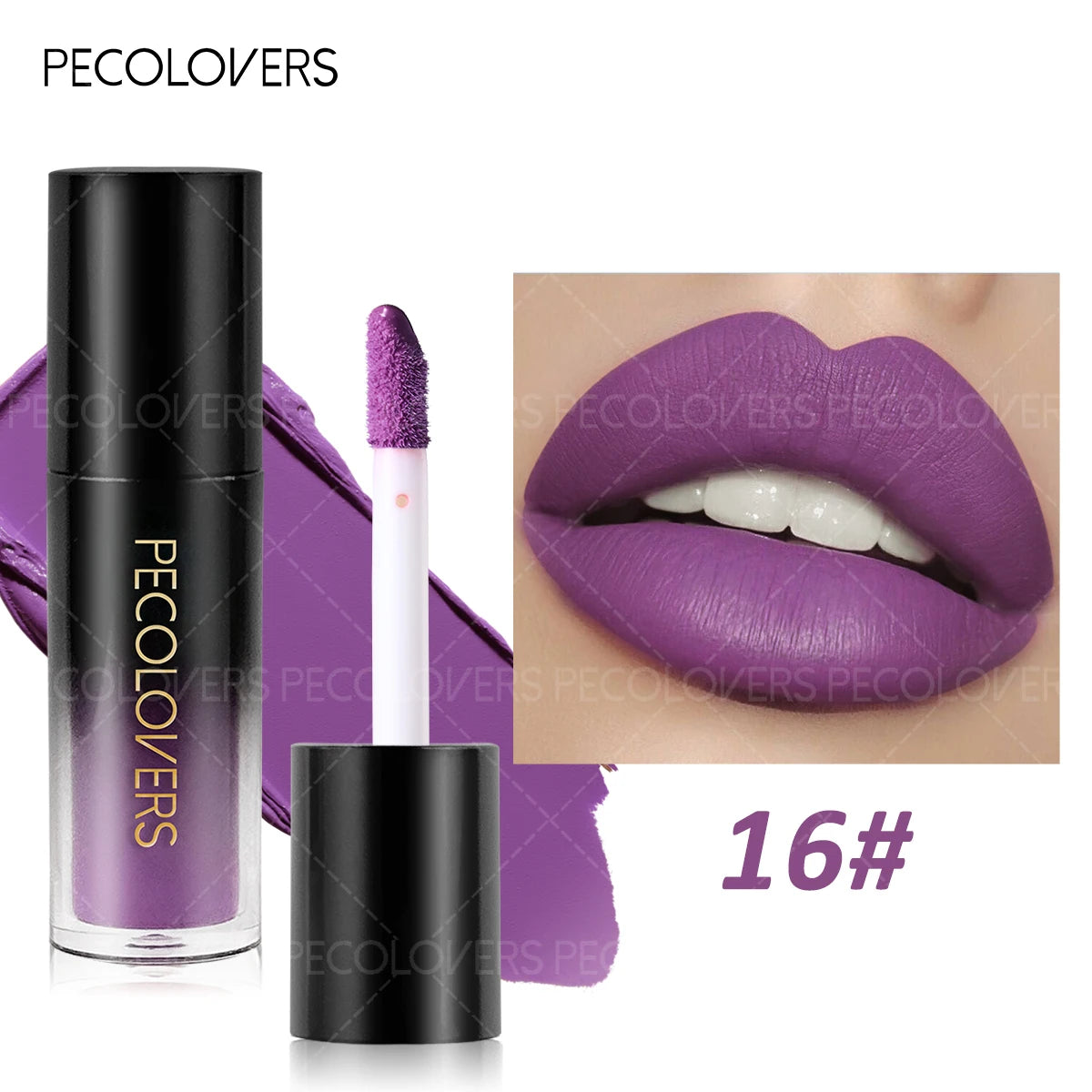 1 Pcs Multiple Colors Matte Velvet Lip Gloss, Waterproof Long-lasting Non-sticky, Smooth Lipstick, High Color Rendering Quake 16