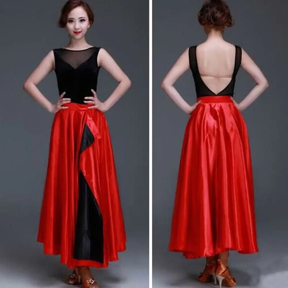Smooth Spanish Flamenco Shawl Skirt Polyester Party Belly Dance Costumes Carnival Dress Performance Paso Doble Dance Dress Quake