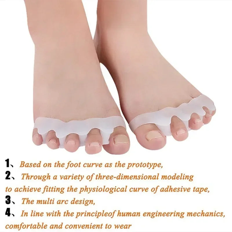 Toes Protective Separator Suitable Bunion Corrector Silicone Soft Gel Straightener Spacers Stretchers Foot Toes Care Tool Quake