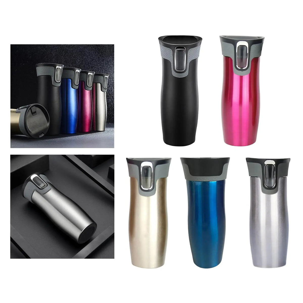 420ml Travel Mug Thermoses Double Walled Drinks Flasks Preservation Vacuum Insulated Tumbler Coffee for Business Car Quake