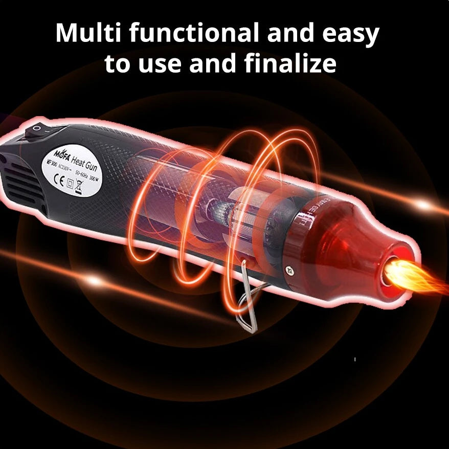 220/110V Hot Air Gun DIY Tool Heat Electric Power Tool Mini Soldering Temperature Crafts Blower with Supporting Seat Shrink Quake