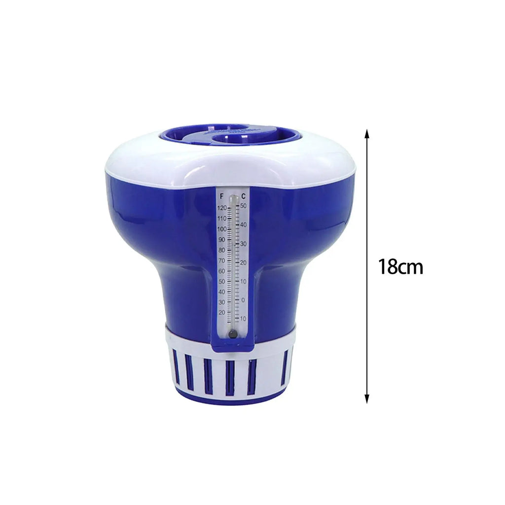 Pool Chlorine Floater Swimming Pool Floating Supplies Pool Clarifiers with Thermometer for Chlorine Hot Spring Pools Quake