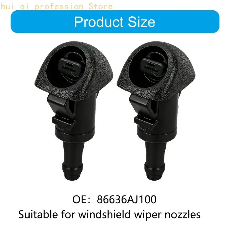 Vehicle Washer Nozzle 1 Pair for Windshield Washer Service Use 86636AJ100 H8WE Quake