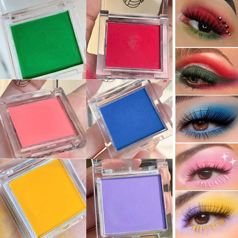 Matte Green, Monochrome, Christmas Brightening Eyeshadow Tray for Long-Lasting, Delicate Makeup, as a Blush, for All Skin Tones Quake