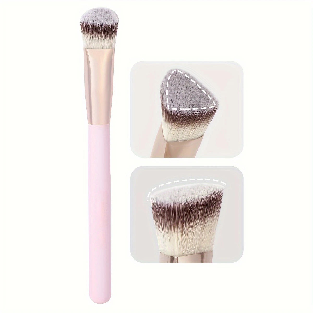 Premium Concealer Brush, Triangle Brush Head, Soft Synthetic Bristles, Fit for The Skin Quake Pink