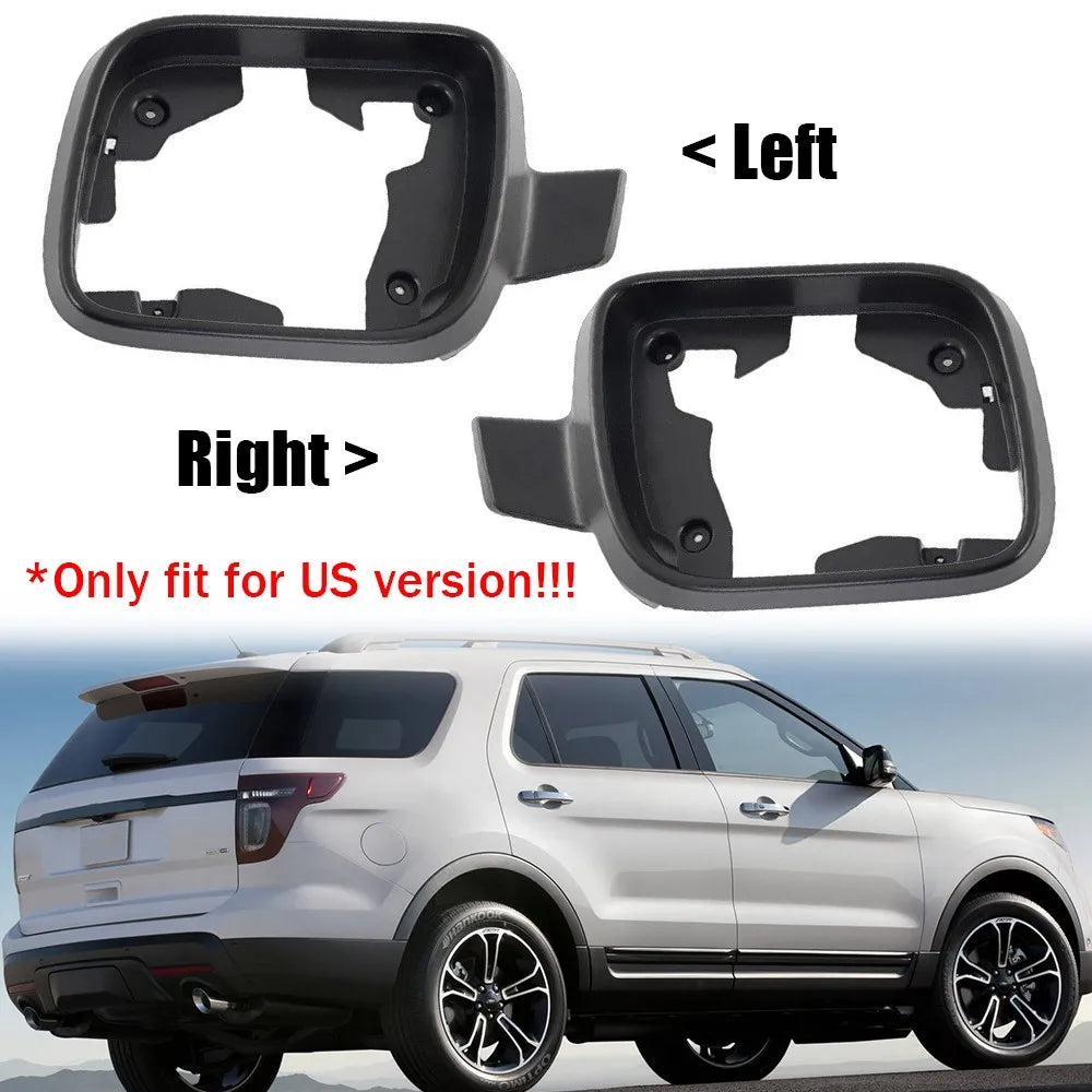 For Ford Explorer US Model 2011-2019 1x Car Exterior Rearview Side Mirror Frame Cover Holder Case Shell Housing Replacement ABS Quake
