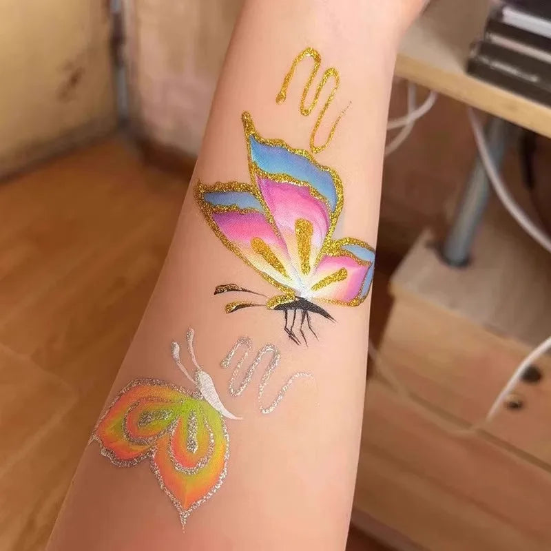 Watercolor Stroke Glitter Chalk Facial Performance Handmade DIY Album Decoration Glitter Glue Set Glitter Glue Stage Quake