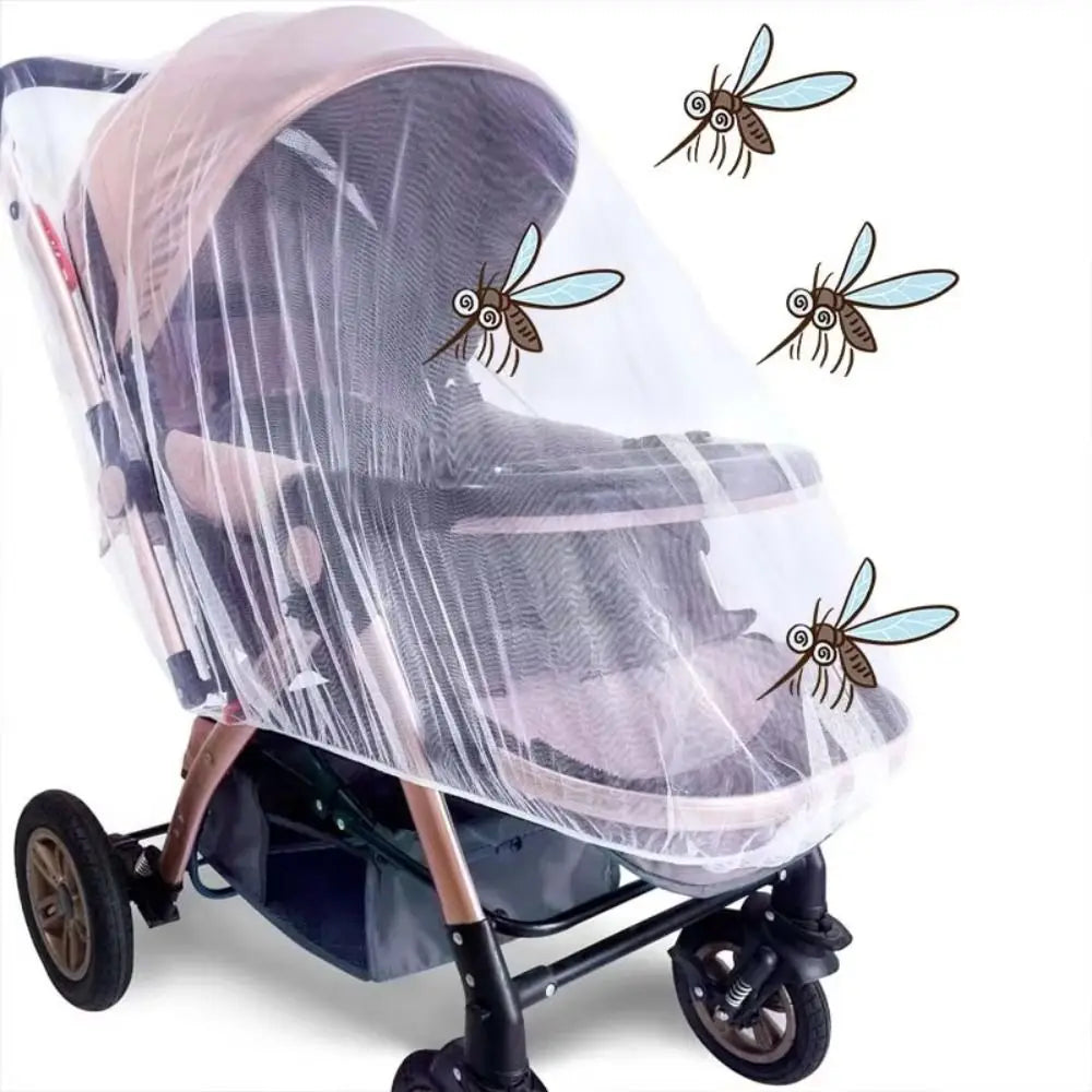 Fully Covered Baby Stroller Mosquito Net Universal Dustproof Baby Cradle Mosquito Net Lightweight Breathable Quake