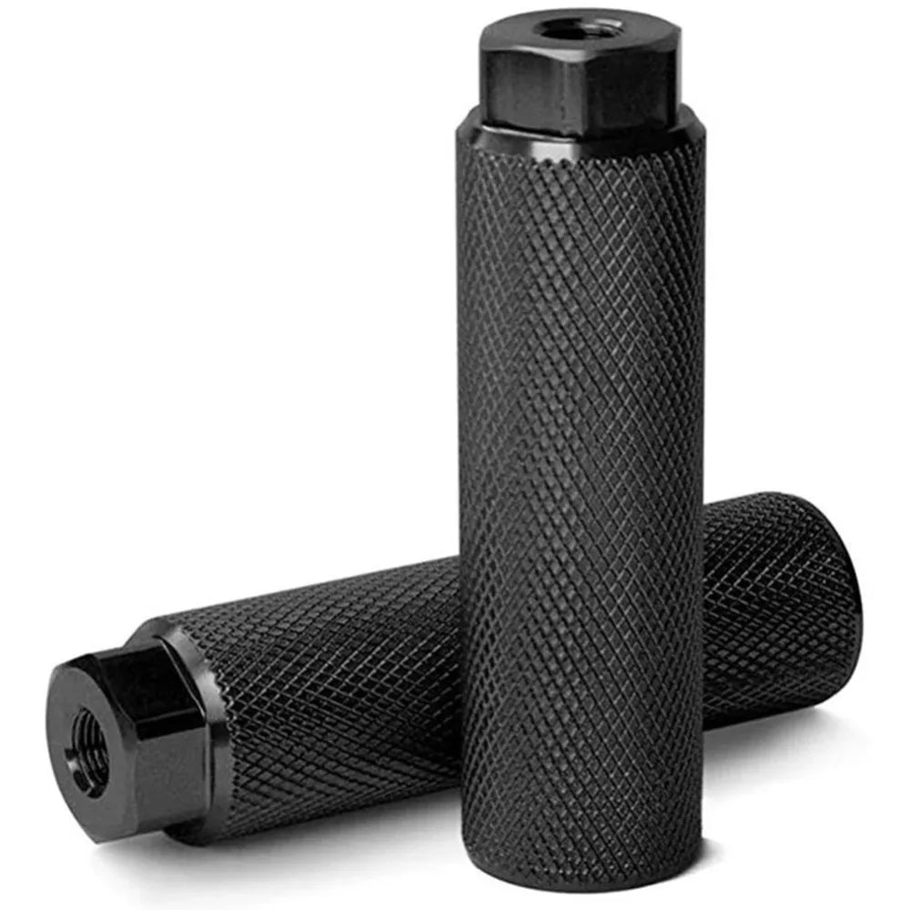 2Pcs Durable Anti-Slip Bike Pegs Aluminum Alloy Lightweight Bicycle Foot Pegs Cycling Parts Bicycle Accessories Fit 3/8 Inch Quake Black