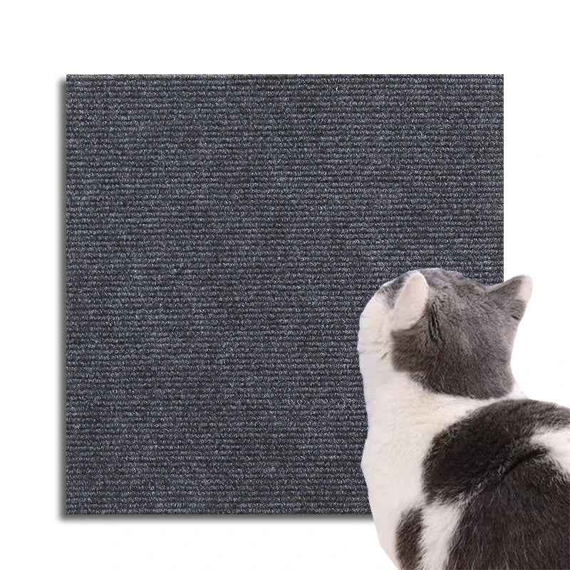 Trimmable Self-Adhesive Cat Scratch Mat – Protect Your Furniture and Walls from Scratching with This Easy-to-Use Solution Quake Dark gray 11.82in x 23.6