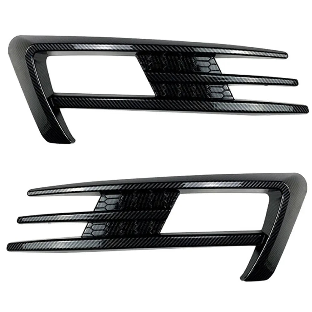 For VW Golf MK7 2013-2016 Car Sticker Front Bumper Side Vent Spoiler Splitter Canard Fog Light Lamp Cover Carbon Styling Black Quake Carbon