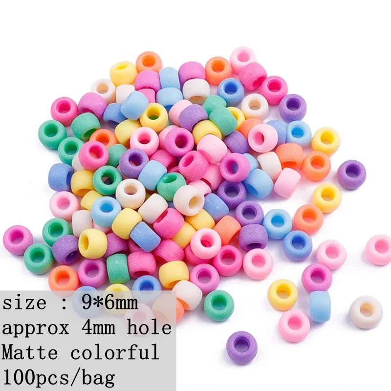 100pcs Multi Colored Braid Hair Dread Dreadlock Beads Hair Rings Tube Cuffs for Styling Accessories Braiders Hair Styling Tools Quake NO.4