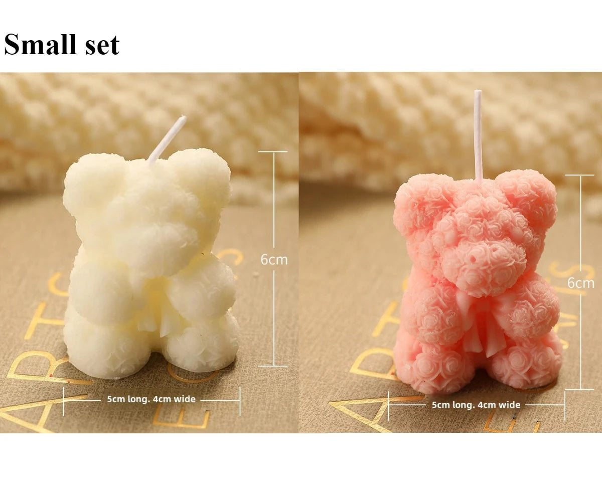 Rose Bear Home Fragrance Premium Atmosphere Birthday Gift Aromatherapy Candles Quake Small set