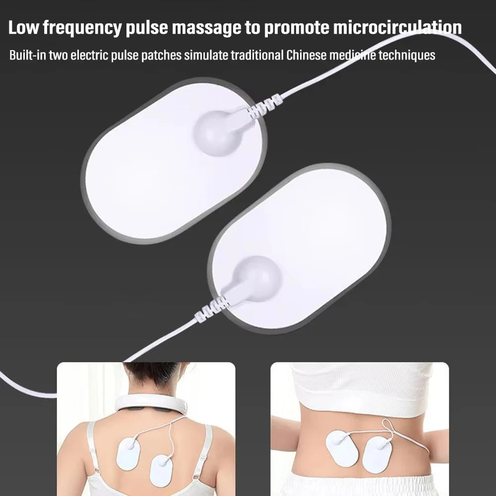 Electric Neck Massager 6-Mode 9-Speed Massager Muscle Relaxation Battery Neck Massager Tool Relax Cervical Neck Protector Quake