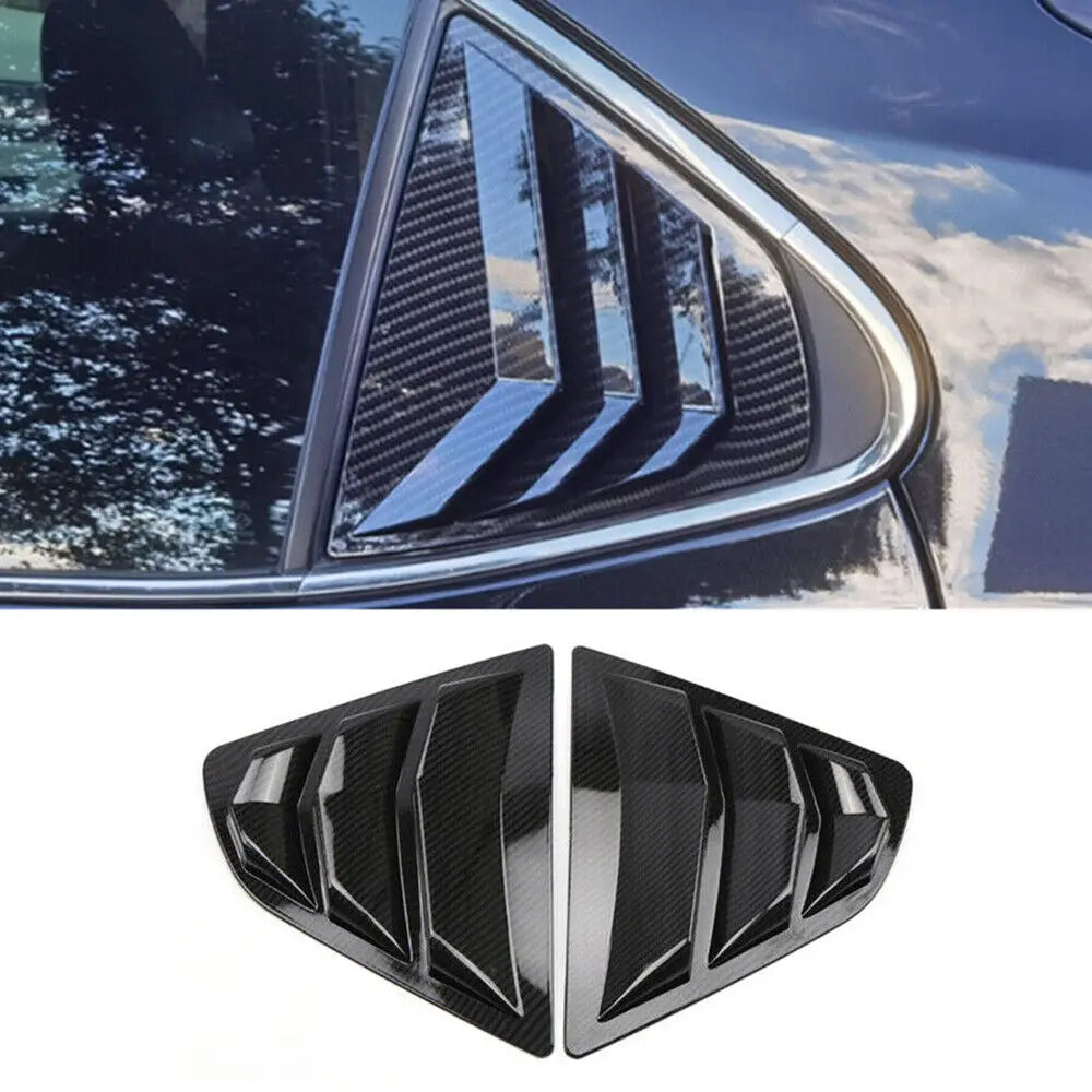 For Toyota Camry Sedan 2018-2023 Car Rear Louver Window Side Shutter Cover Trim Sticker Vent Scoop ABS Carbon Fiber Accessories Quake