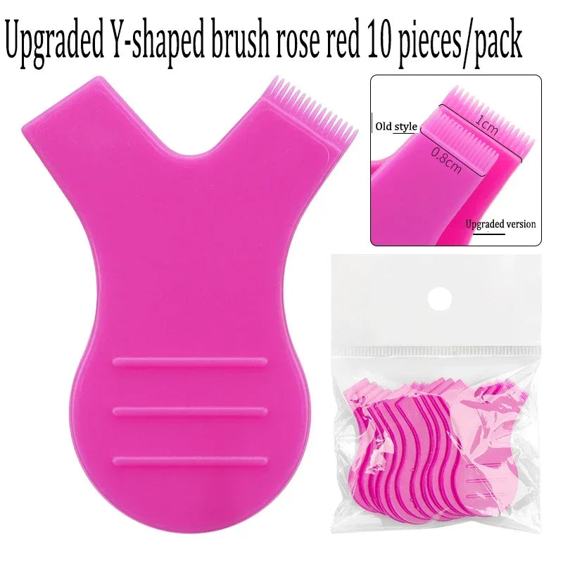 vvocci 10PCS Eye Lash Tools False Eyelash Applicator Lifting Set Silicone Pads for Mold Eyelash Rollers Firm Softening Rod Quake M44 Rose red