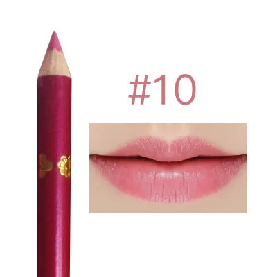 YALAIYI 12-color Lip Liner Pencil Waterproof and Colorfast for Beginners Easy To Use Lip Liner Pen Lip Liners Foggy Color Quake 10