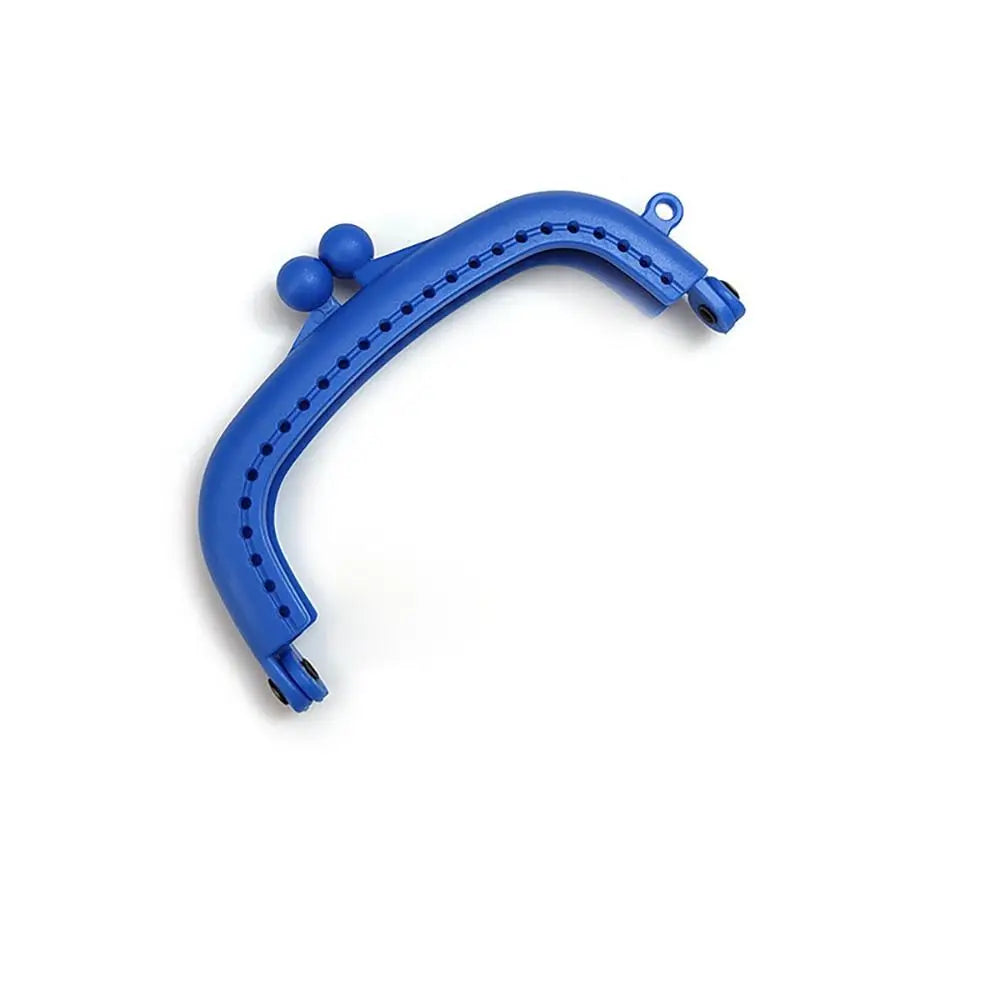 Mini Plastic Purse Frame Kiss Clasp Candy Color Bag Hardware Purse Clasp Frame Bag Kiss Clasp Lock Handle Bag Accessories Quake blue