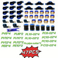 47pcs Air Hose Fitting Set, PVC Quick Connect Push-to-Connect NPT Thread Fittings, with Nylon Tubing Quake 47pcs