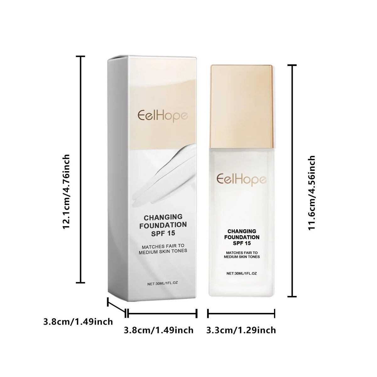 EELHOPE Hydrating Liquid Foundation for Women Moisturizing Natural Lightweight Coverage Makeup Essential Base Gift for Mothers Quake