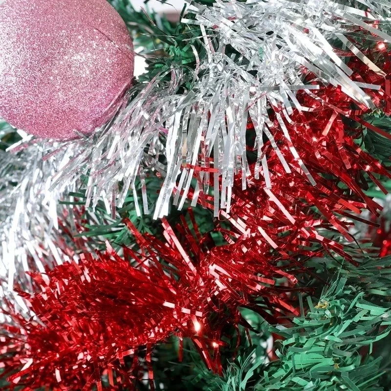 1.5M Colorful Strips for Christmas Tree Decoration Ribbon Garland Ornaments Christmas Bar Tops Wedding Party Decoration Supplies Quake