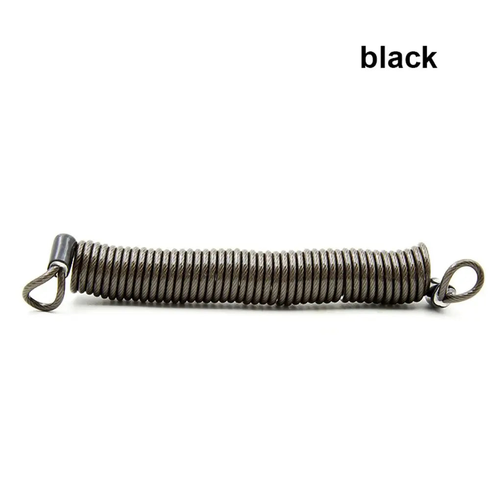 2.5m Safety Disc Brake Anti-theft Security Reminder Motorcycle Alarm Bold Spring Cable Helmet Wire Bicycle Lock Rope Quake black